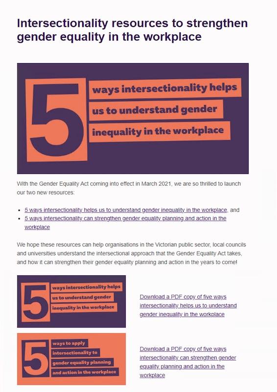 Intersectionality resources to strengthen gender equality in the ...