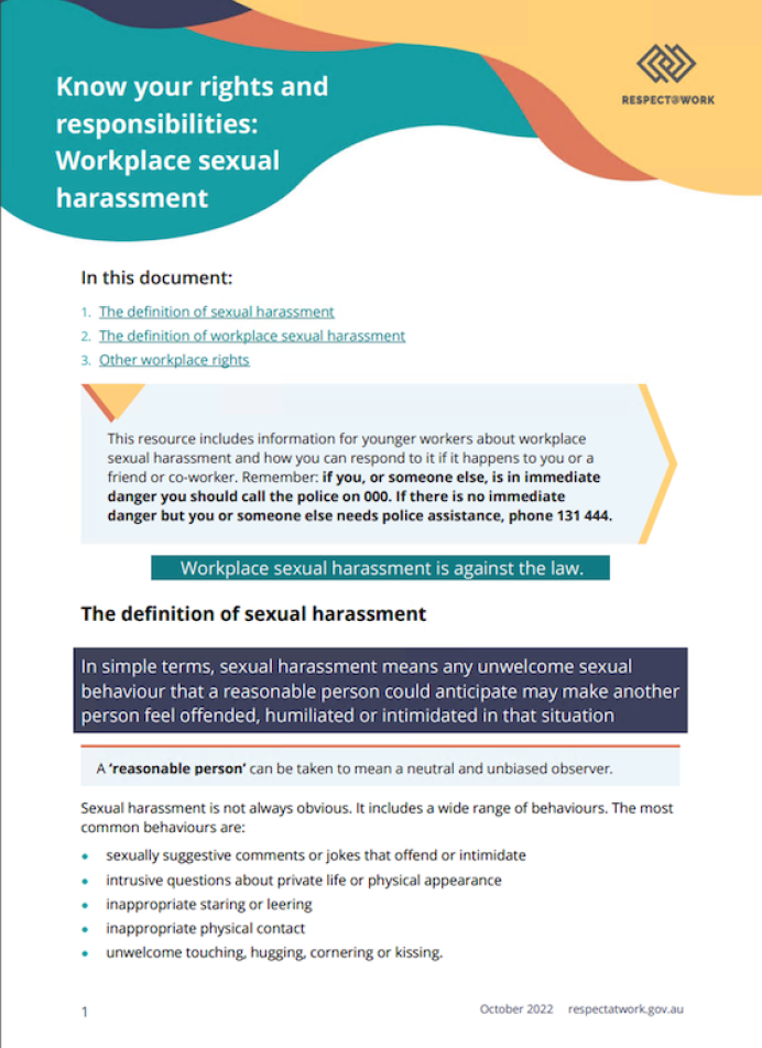 Know Your Rights And Responsibilities: Workplace Sexual Harassment ...